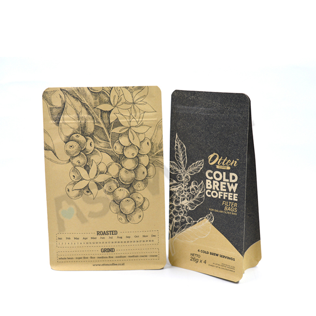 Biodegradable Compostable Brown White Pe Zipper Kraft Paper Bag Buy